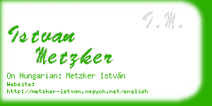 istvan metzker business card