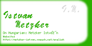 istvan metzker business card